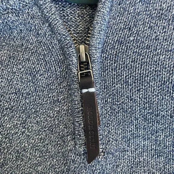 Rodd & Gunn Merrick Bay 1/4 Zip Cotton Sweater in Indigo Size XL - Picture 9 of 12